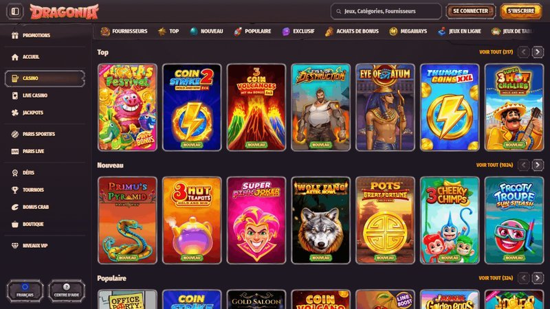 Découvrez Les Avantages Uniques du Casino Dragonia en Ligne en France